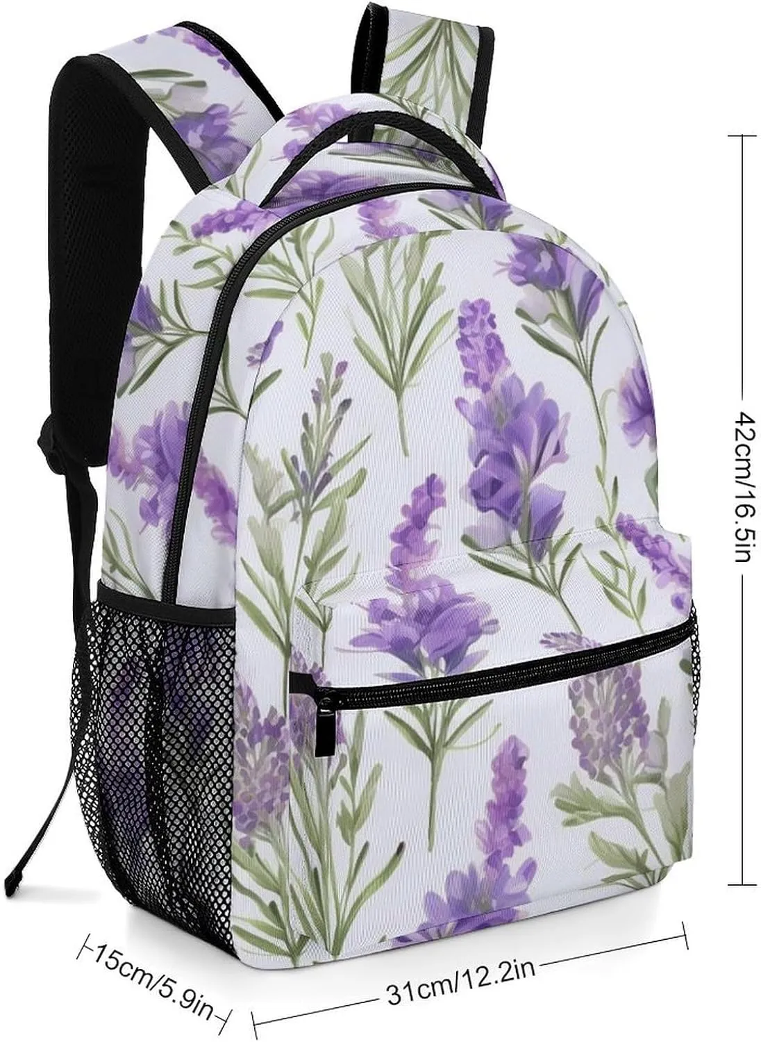 Backpacks Lavender Flowers Travel Bag Laptop Backpack Casual Daypack for Weekender Business Hiking