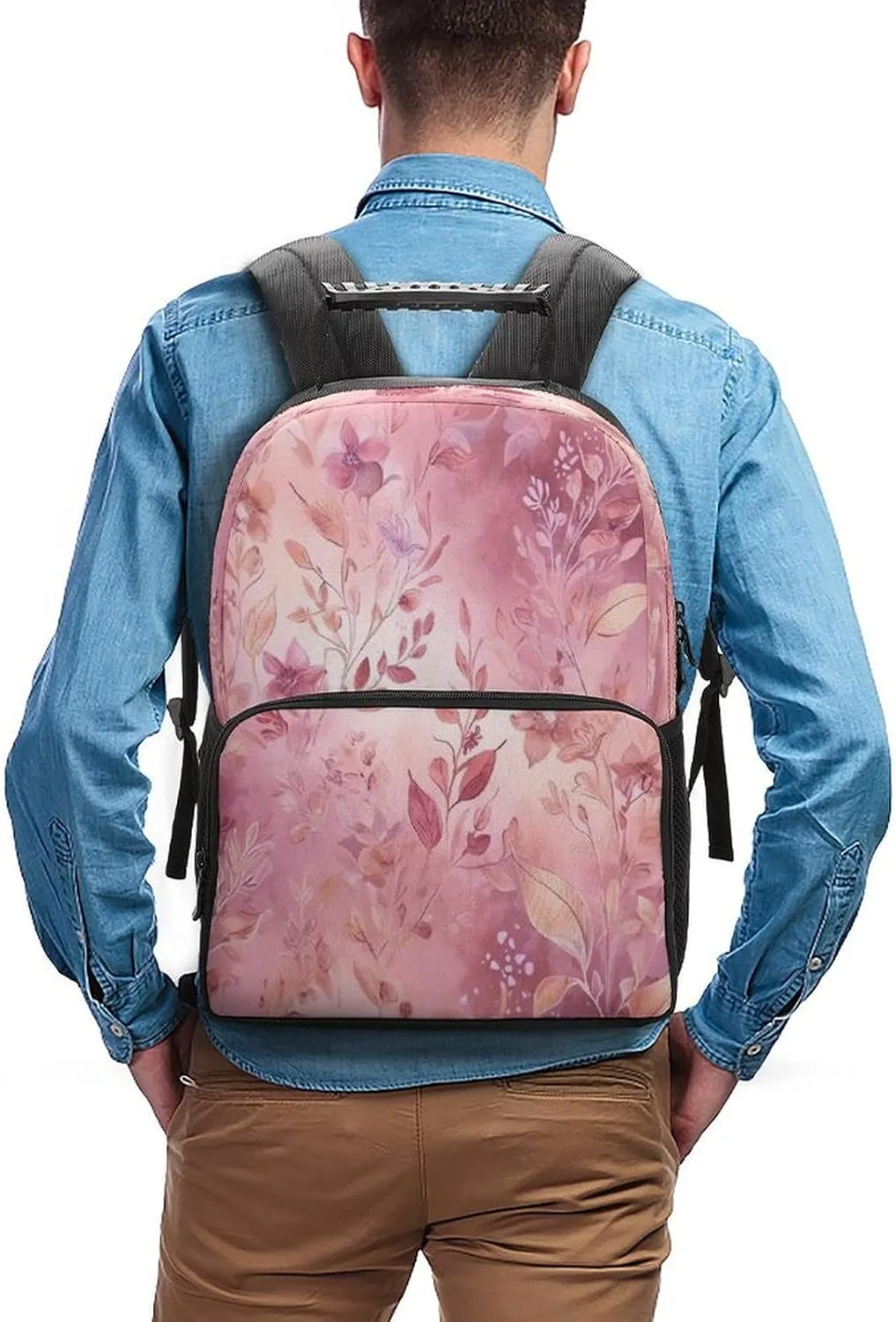 Backpacks Leaves of Flowers Travel Bag Business Work Laptop Backpack