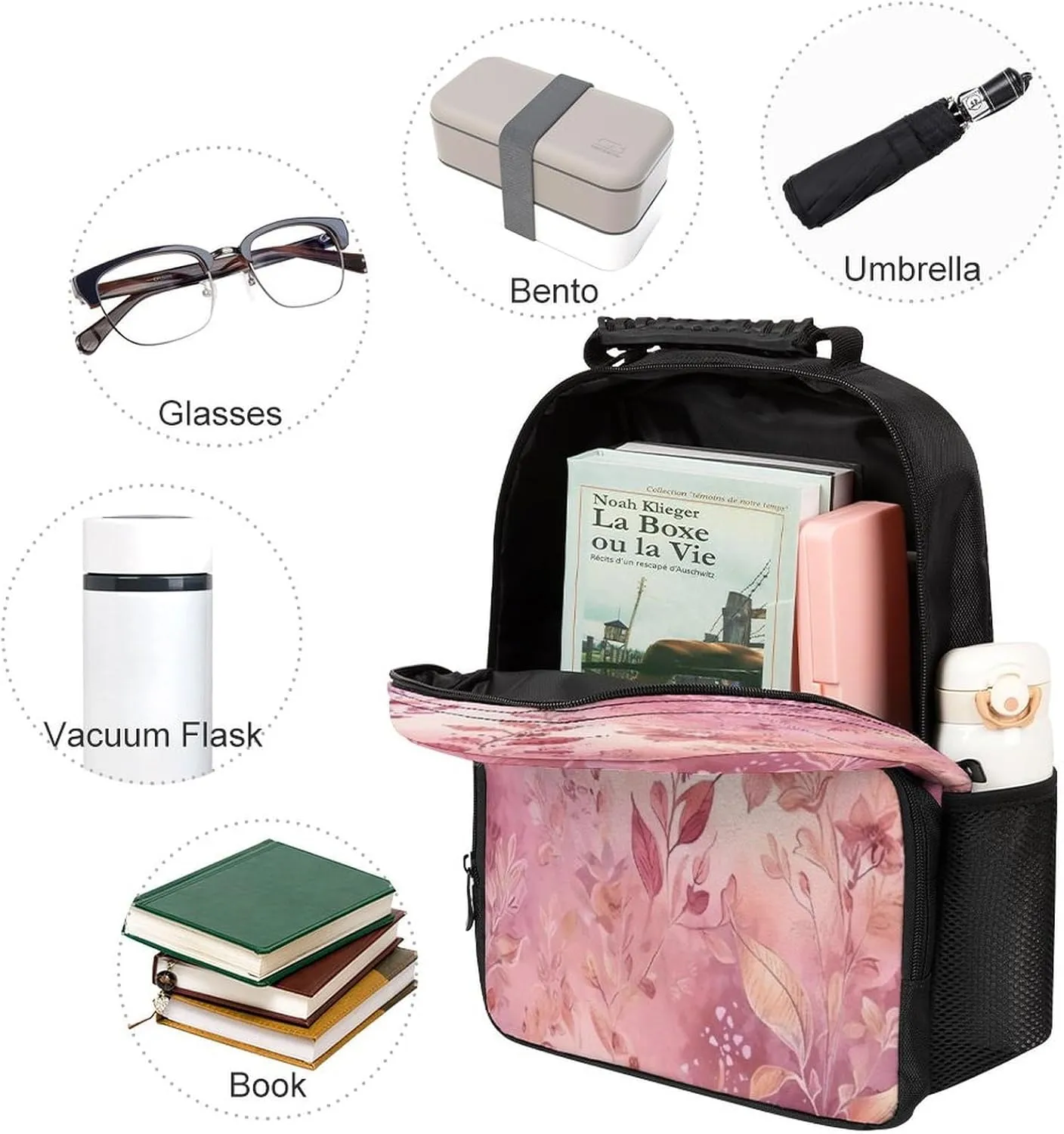 Backpacks Leaves of Flowers Travel Bag Business Work Laptop Backpack