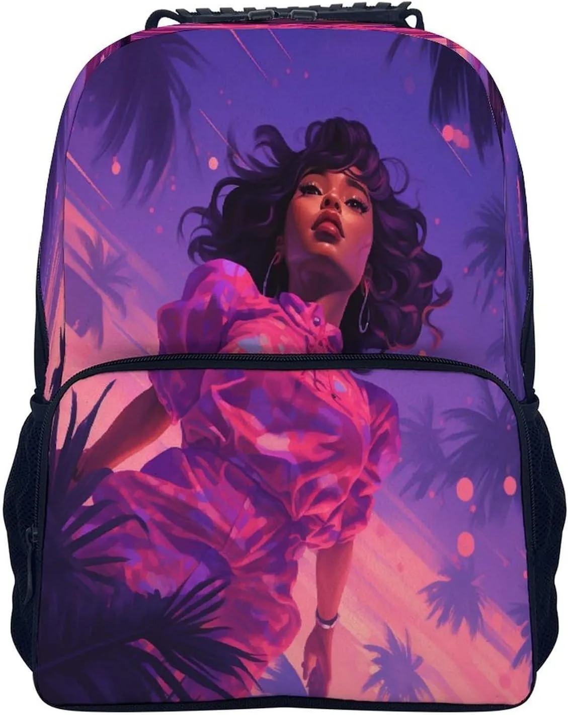 Backpacks Purple And Pink Woman Travel Bag Business Work Laptop Backpack