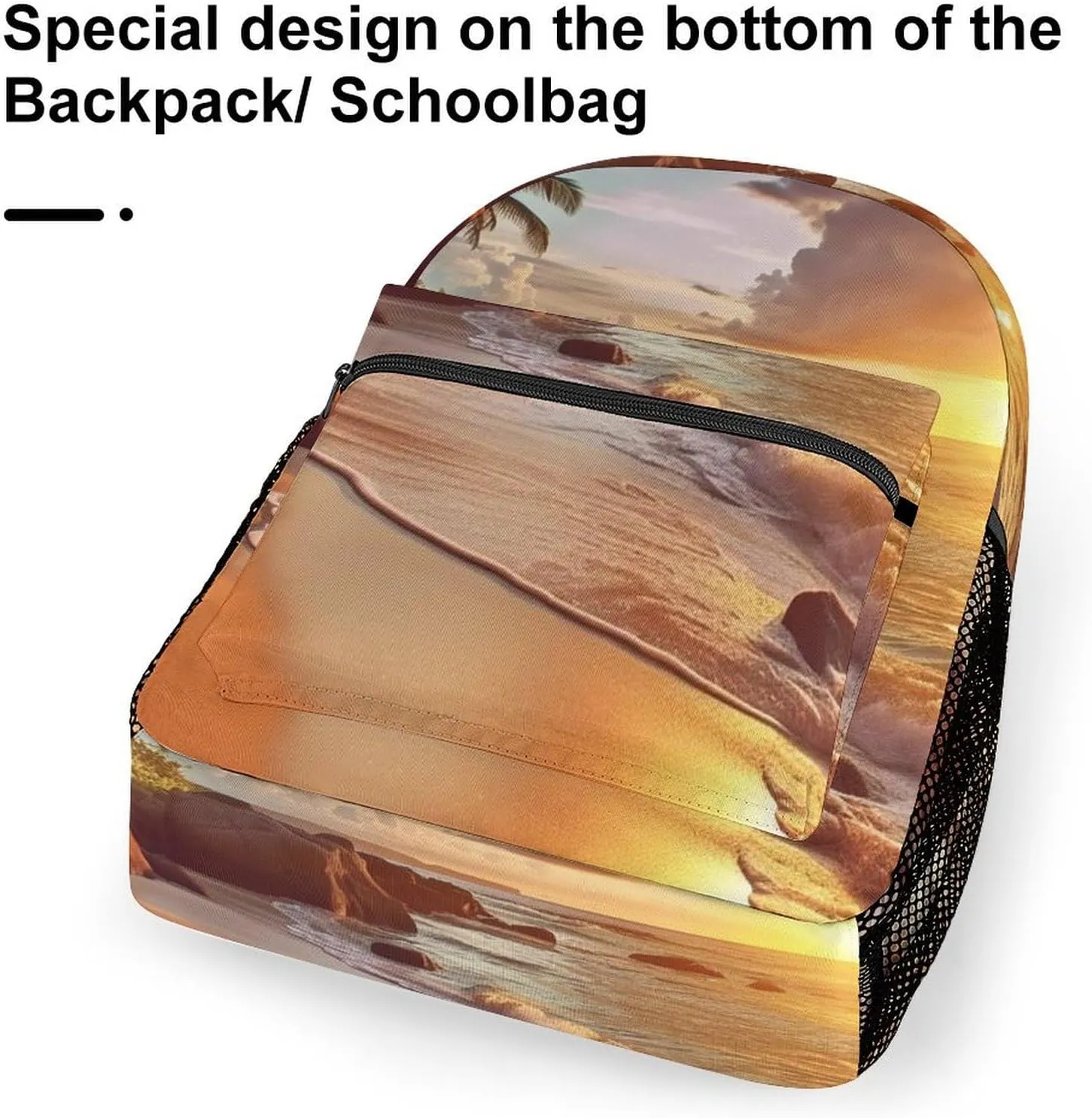Backpacks Tropical Beach at Sunset Travel Bag Laptop Backpack Casual Daypack for Weekender Business Hiking
