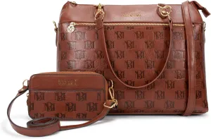Badgley Mischka Madalyn Vegan Leather Travel Tote Weekender Bag
