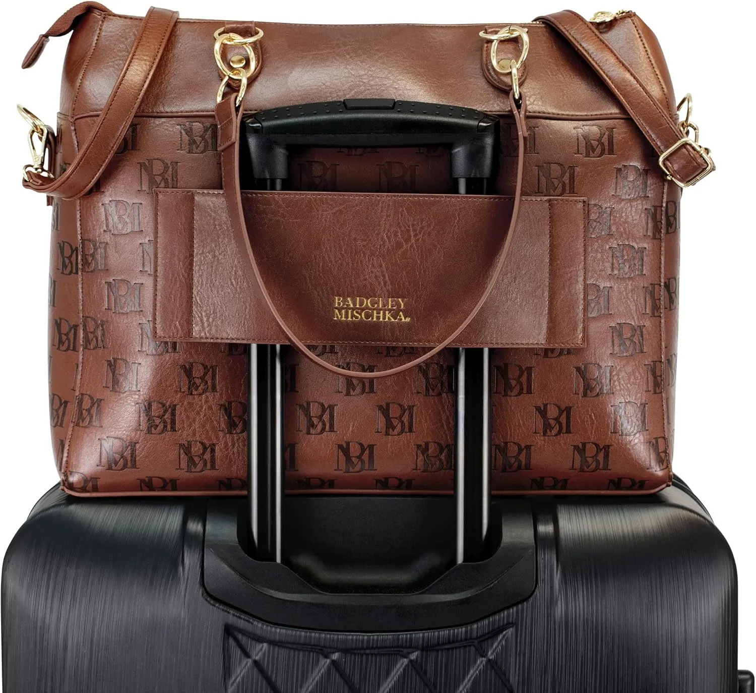 Badgley Mischka Madalyn Vegan Leather Travel Tote Weekender Bag