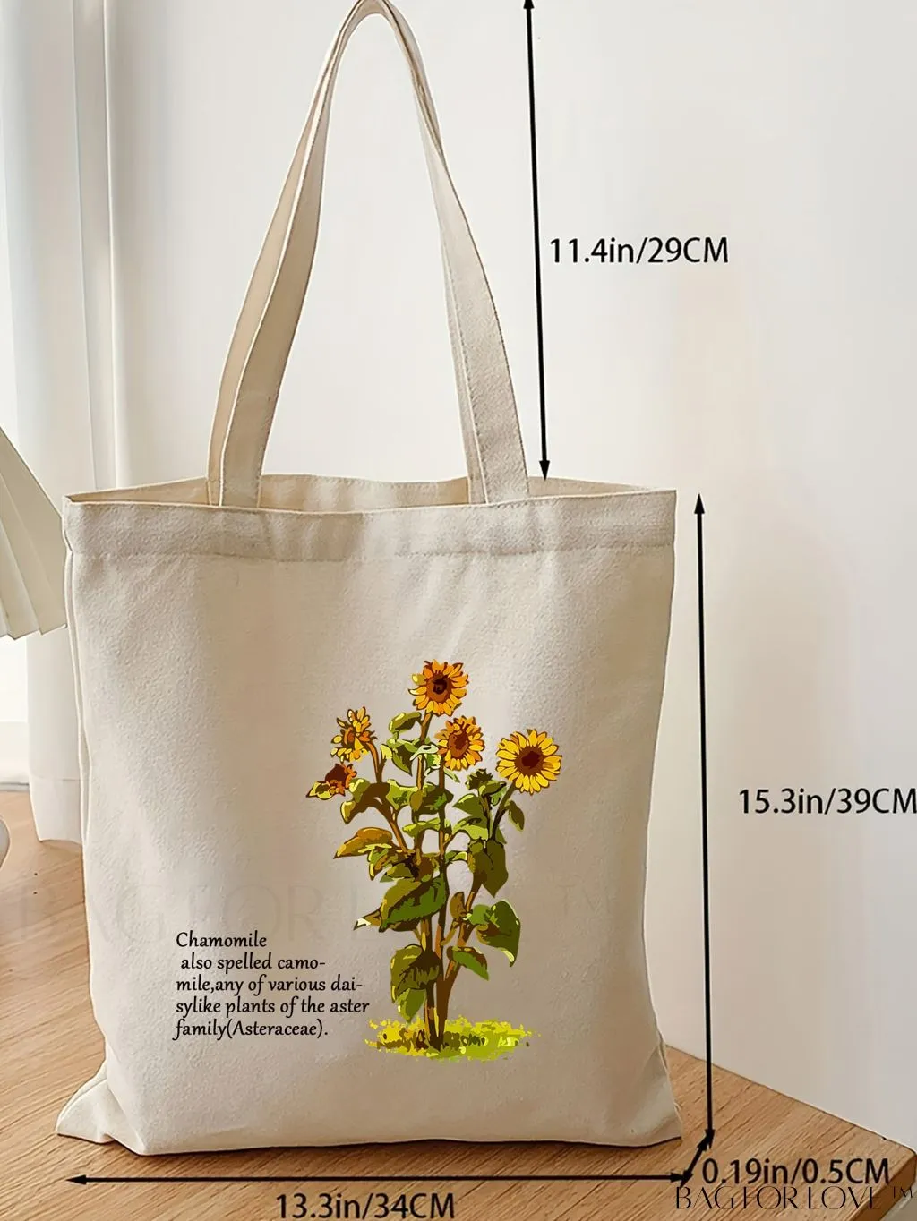 BagForLove - Chic Floral Print Canvas Shopper Bag