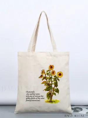 BagForLove - Chic Floral Print Canvas Shopper Bag