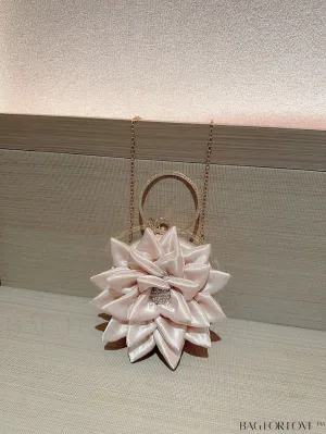 BagForLove - Chic Rhinestone-Embellished Mini Novelty Bag with Flower Design
