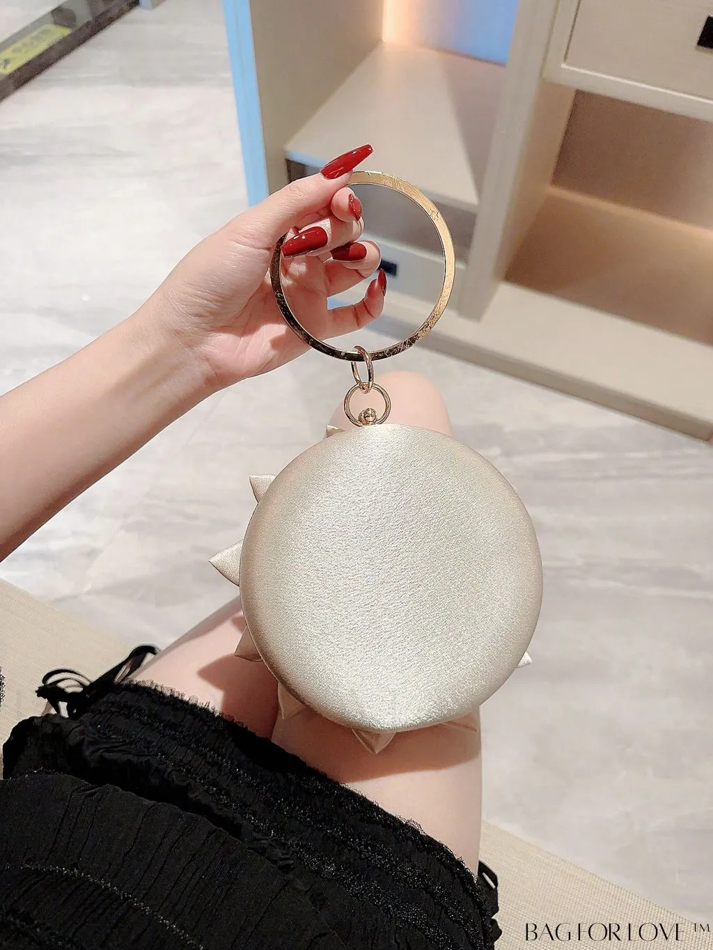 BagForLove - Chic Rhinestone-Embellished Mini Novelty Bag with Flower Design