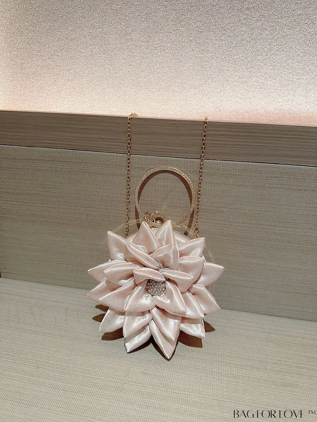 BagForLove - Chic Rhinestone-Embellished Mini Novelty Bag with Flower Design