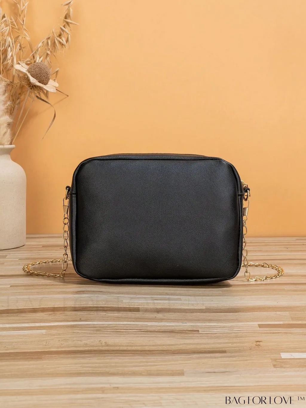 BagForLove - Compact Crossbody Chain Bag with Chevron Embossed Design