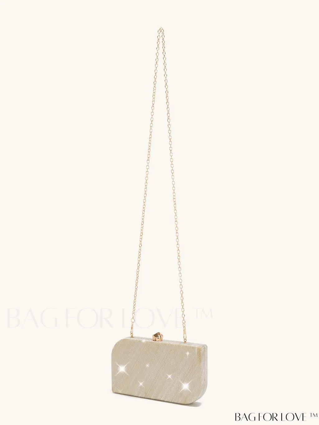 BagForLove - Elegant Glitter Plaid Shell Clutch - Exquisite Evenings
