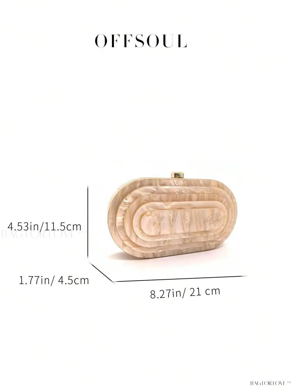 BagForLove - Marble Patterned Shoulder Bag for Sophisticated Ladies