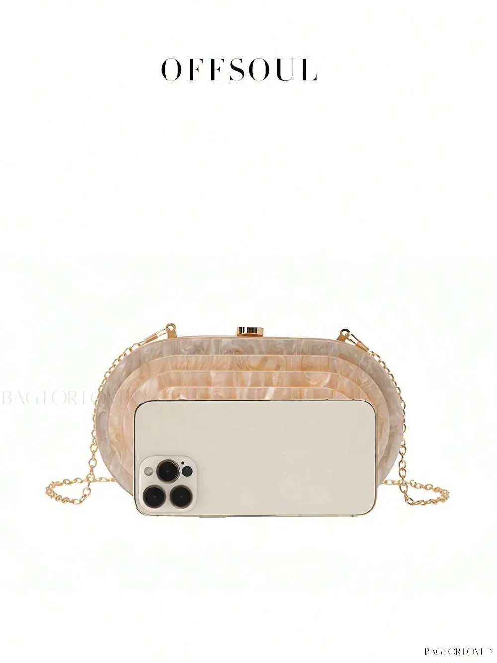 BagForLove - Marble Patterned Shoulder Bag for Sophisticated Ladies