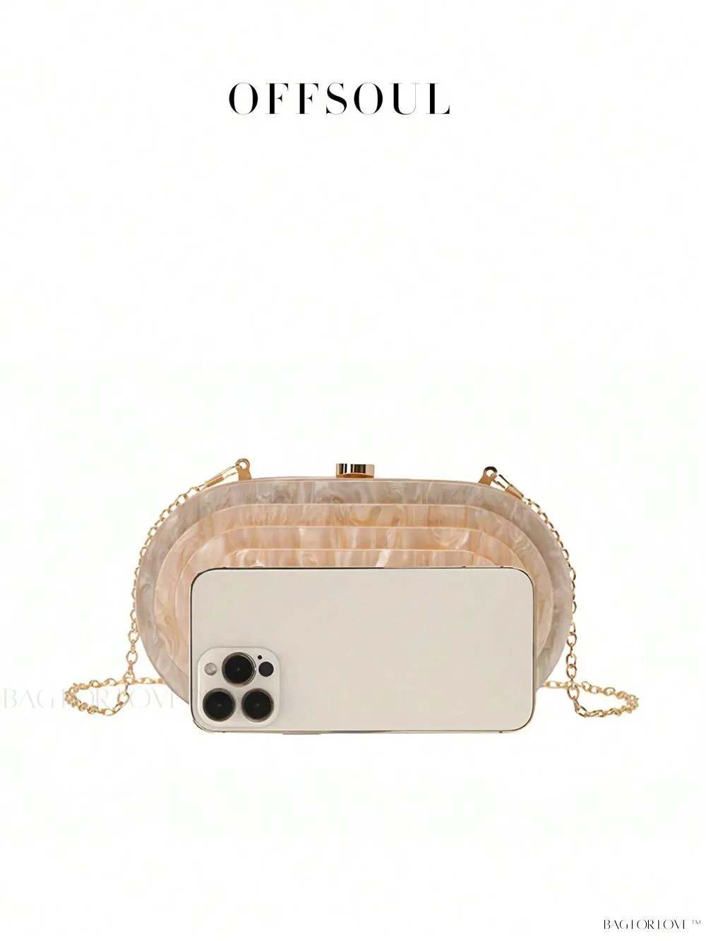 BagForLove - Marble Patterned Shoulder Bag for Sophisticated Ladies
