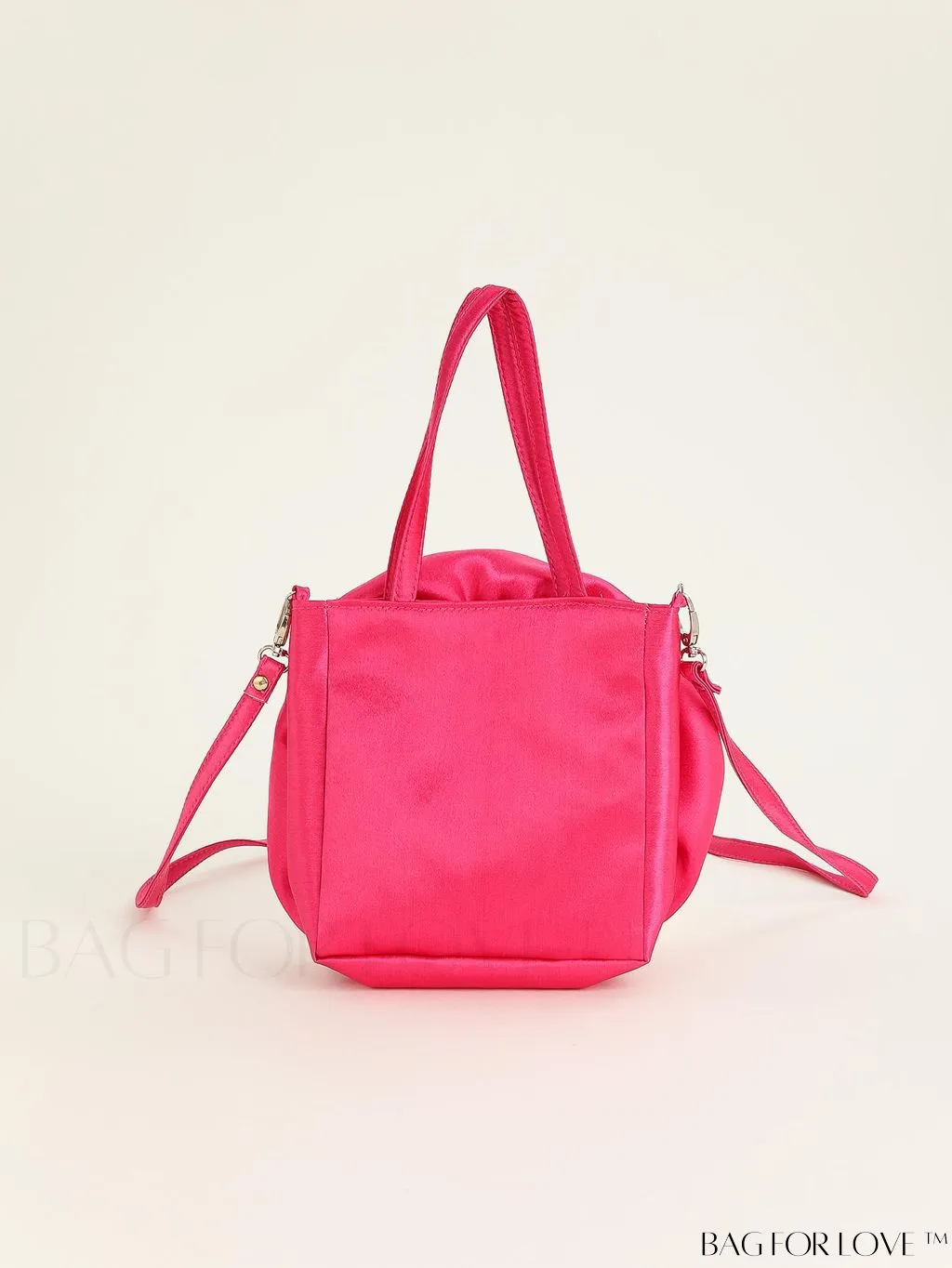 BagForLove - Satin 3D Flower Clutch Handbag: Elegant and Romantic for Parties, Weddings, and Evening Events