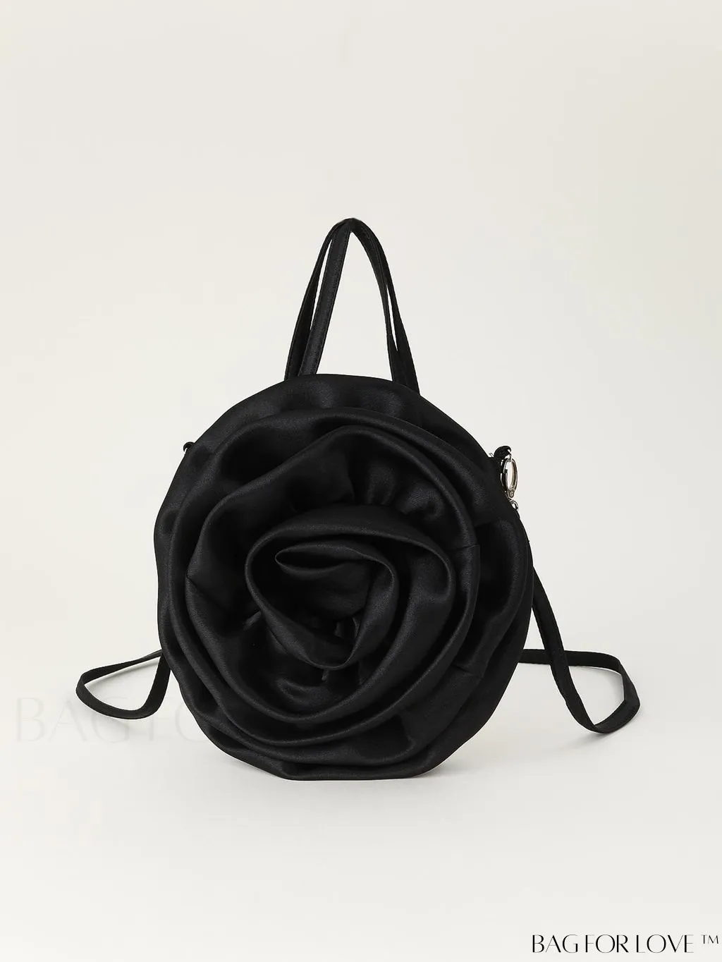 BagForLove - Satin 3D Flower Clutch Handbag: Elegant and Romantic for Parties, Weddings, and Evening Events