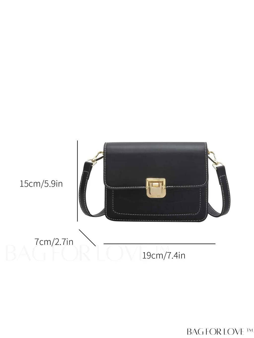 BagForLove - Stylish Mini Crocodile Embossed Crossbody Bag - A Versatile Fashion Accessory