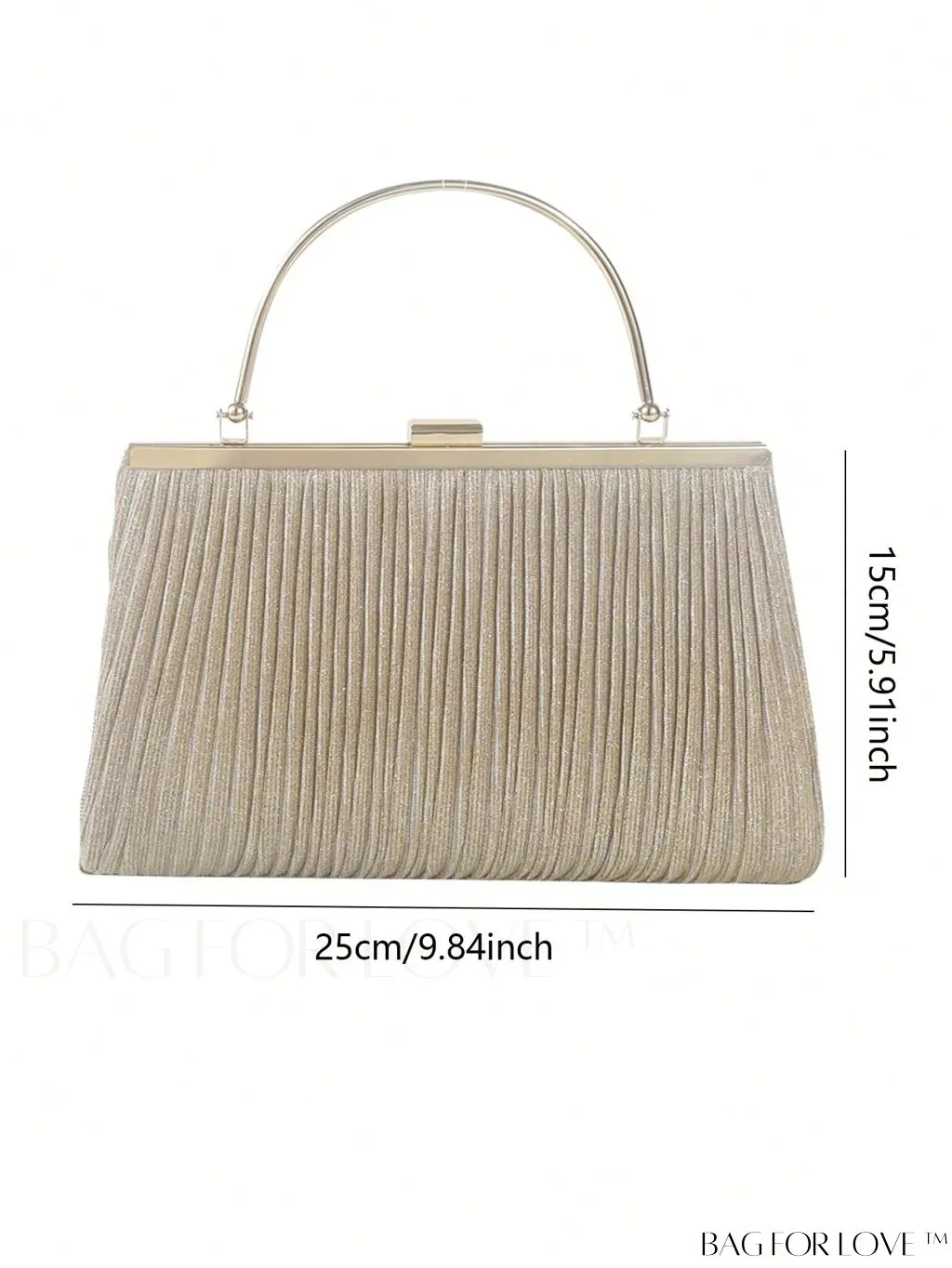 BagForLove - Stylish Pleated Glitter Square Bag for an Alluring Look