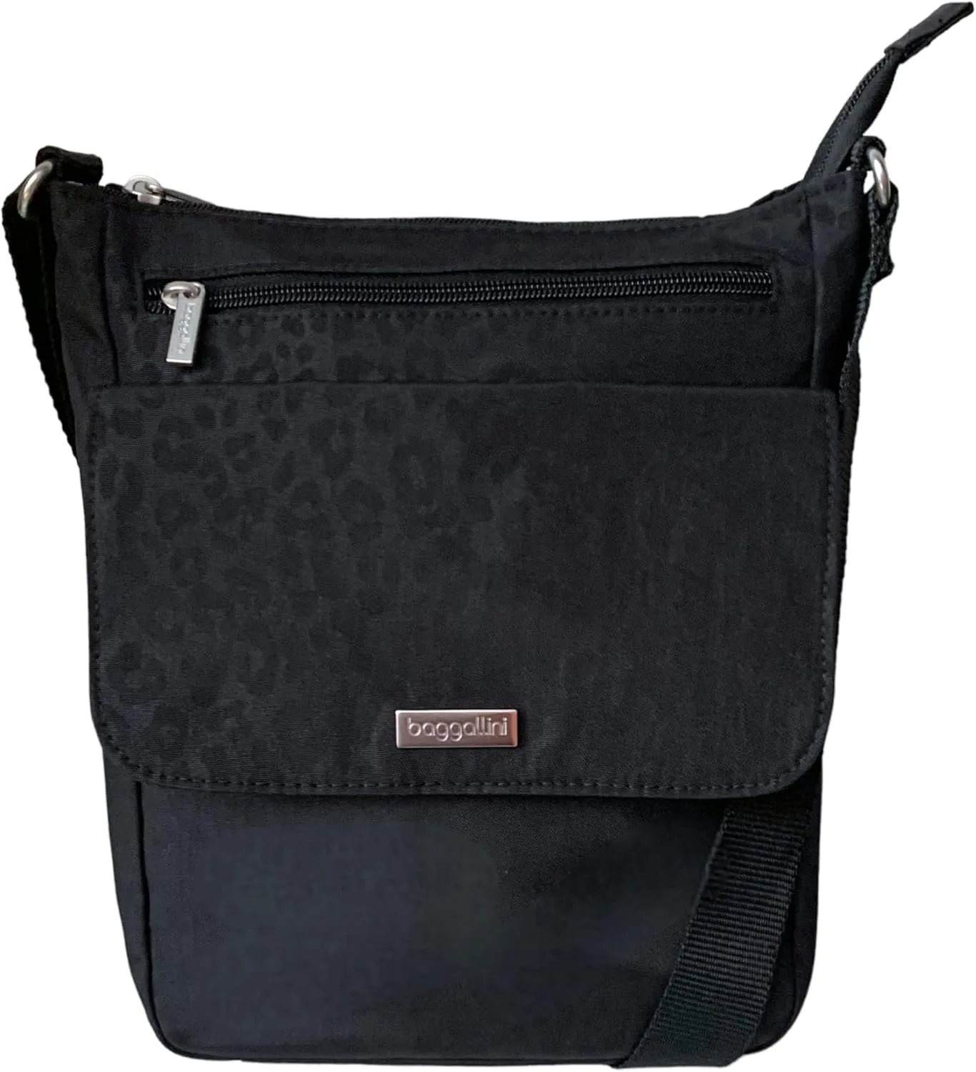 Baggallini Town Bagg (Black Cheetah Emboss)