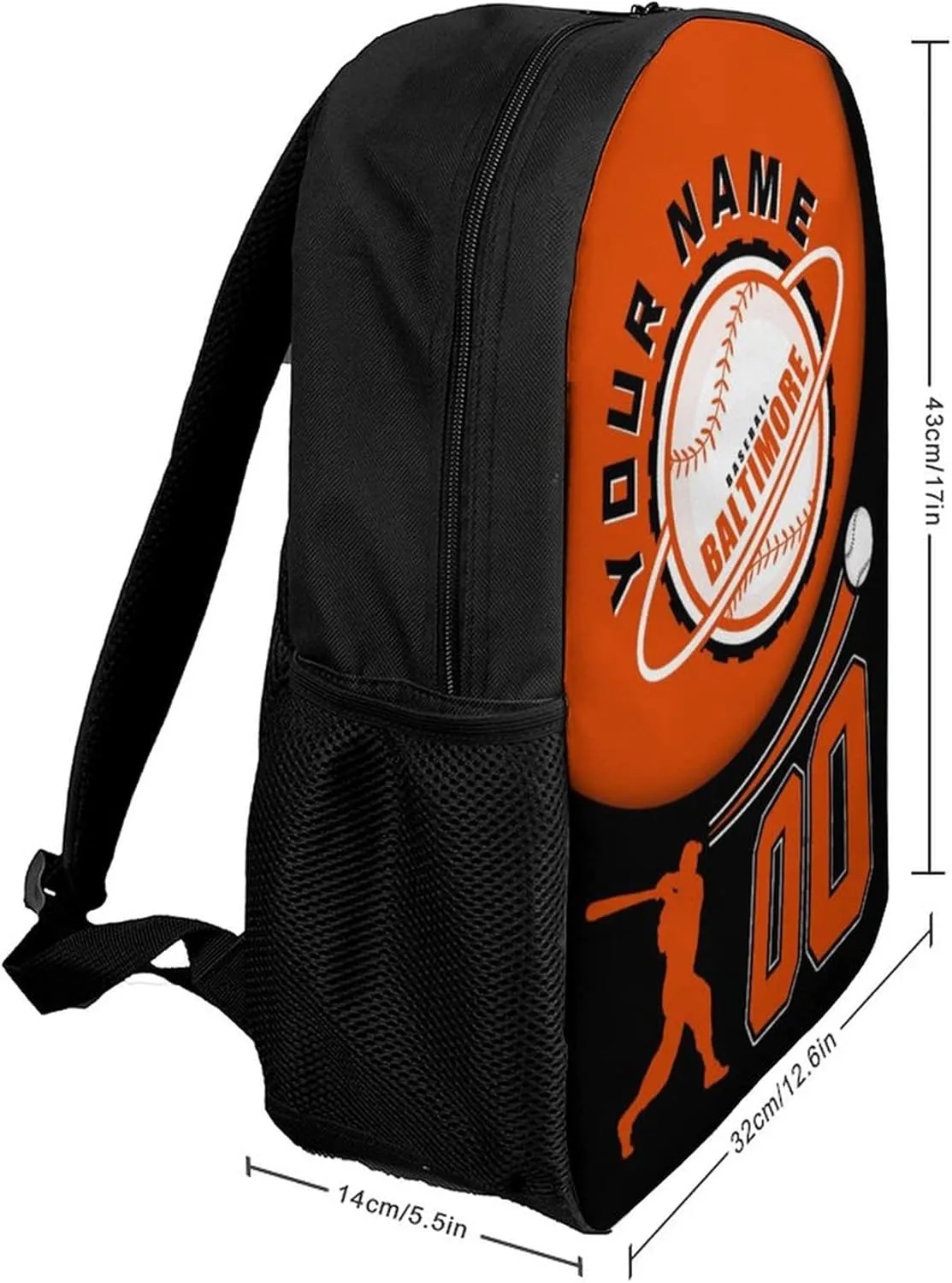 Baltimore Backpack Custom Laptop Bag Travel Bag Personalized Name Number Gifts for Men Women Boy