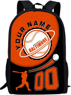 Baltimore Backpack Custom Laptop Bag Travel Bag Personalized Name Number Gifts for Men Women Boy