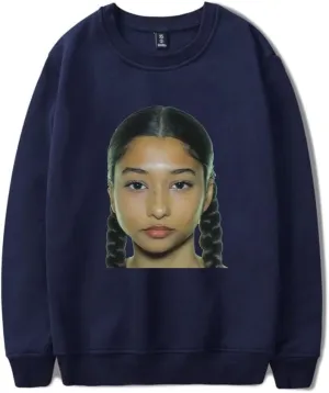 Bb trickz Merch FACE crew neck sweatshirt Popular Graphics Unisex Trendy Casual Streetwear