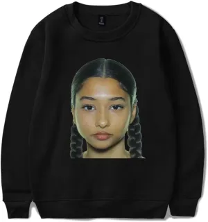 Bb trickz Merch FACE crew neck sweatshirt Popular Graphics Unisex Trendy Casual Streetwear