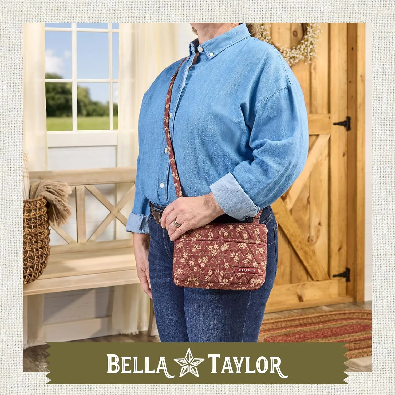 Bella Taylor Essentials Crossbody Purse with Built In Wallet