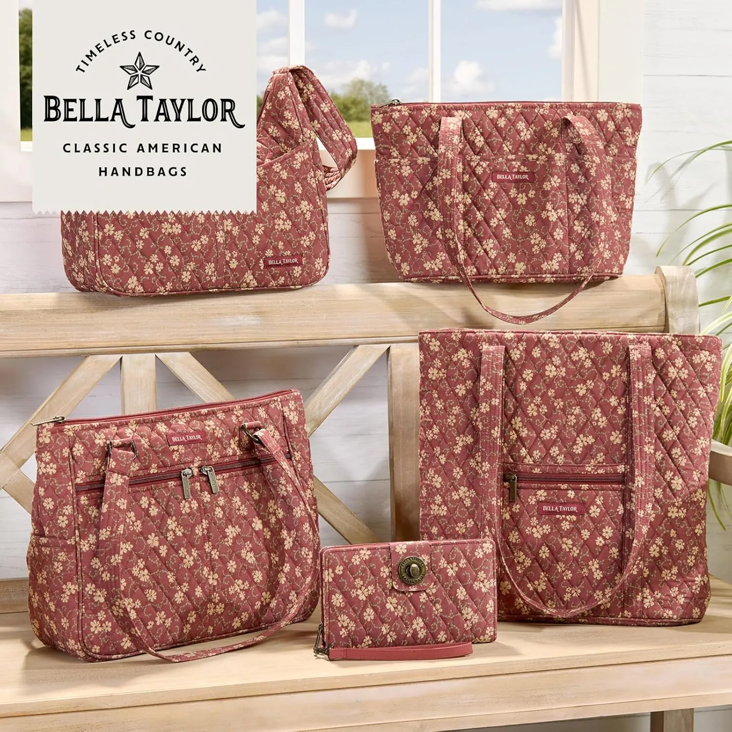 Bella Taylor Essentials Crossbody Purse with Built In Wallet