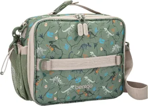 Bentgo Kids Lunch Bag - Durable, Double-Insulated Lunch Bag for Kids 3 ; Holds Lunch Box, Water Bottle, & Snacks; Easy-Clean Water-Resistant Fabric & Multiple Zippered Pockets (Dino Fossils)