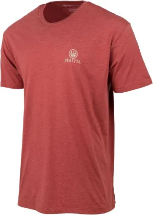 Beretta Men's Horizon SS Casual Durable Active Wear Ribbed Crew Neck Logo Print Double Needle Hems Short Sleeve T-Shirt