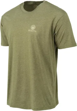 Beretta Men's USA 2.0 Durable Comfortable Fit Ribbed Crew Neck Logo Print Short Sleeve Active T-Shirt with Double-Needle Hem