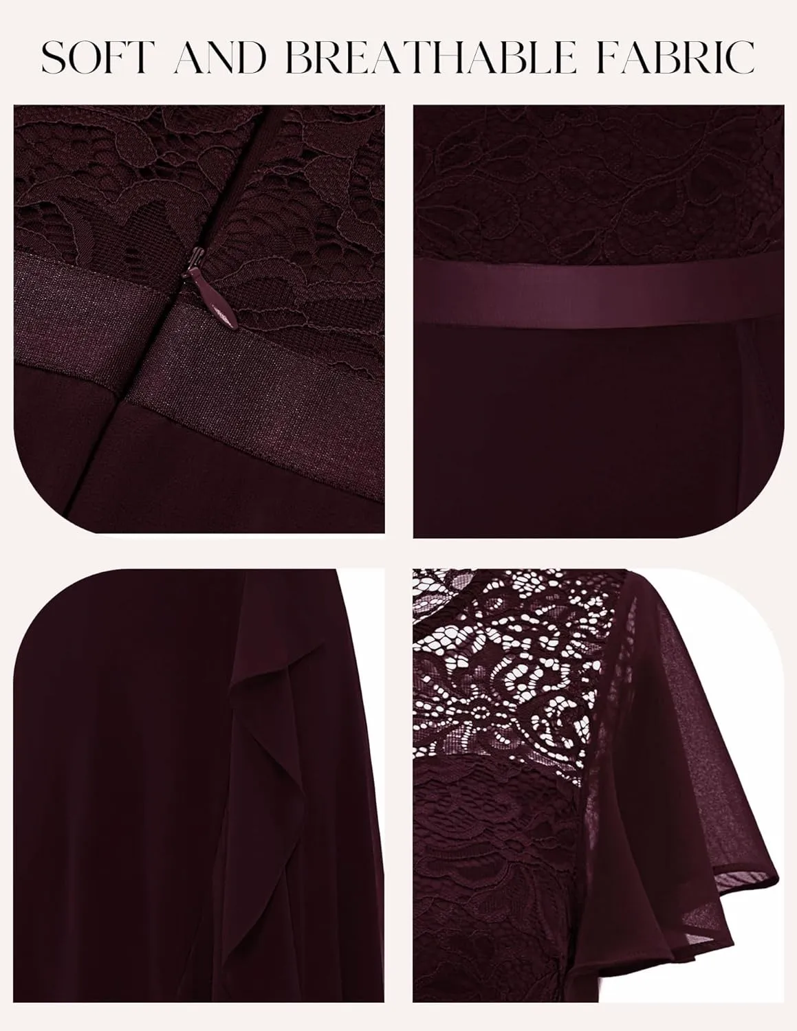 BeryLove Formal Dresses for Women 2025 Wedding Guest with Slit Cocktail Elegant Lace Long Prom Dress