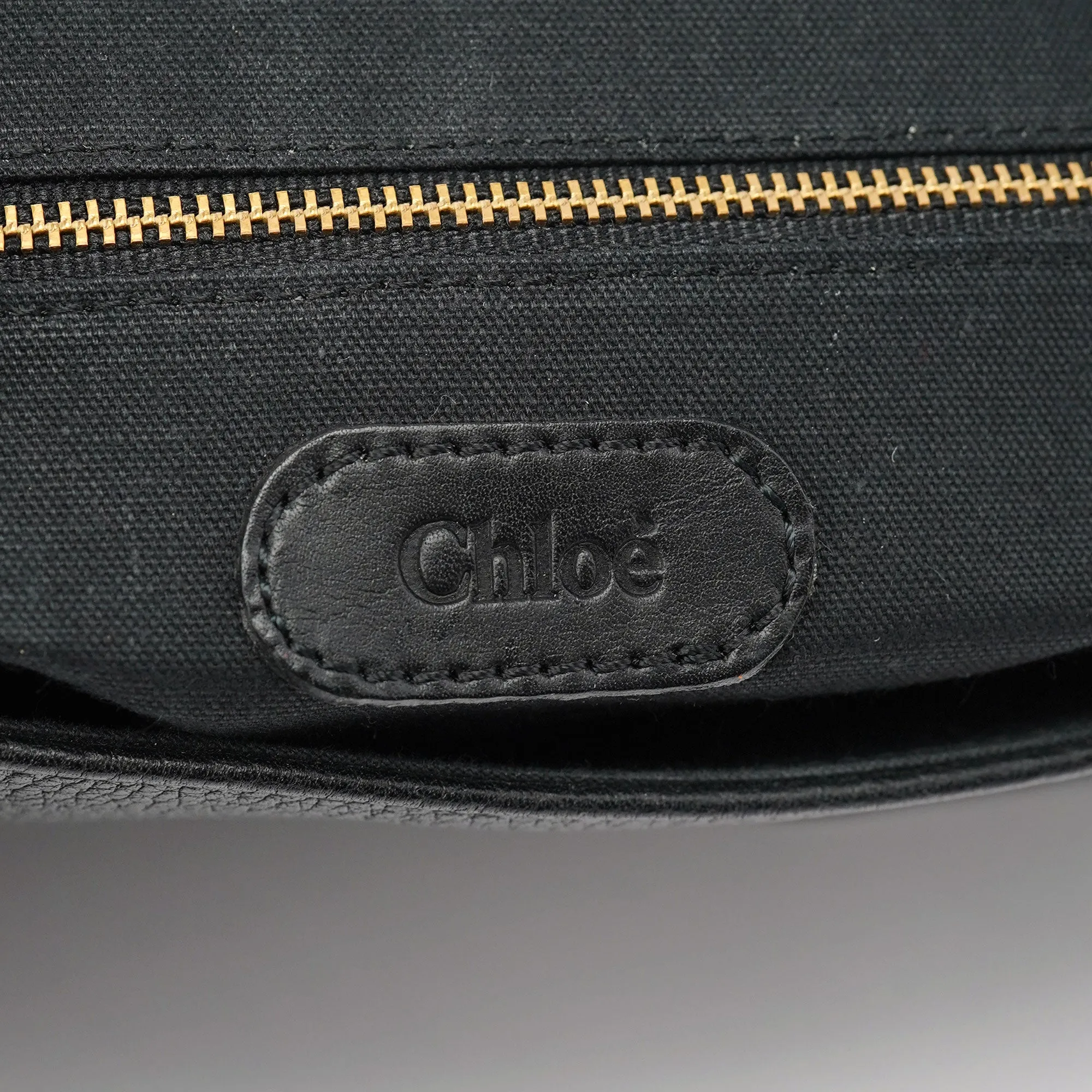Black Leather C Crossbody Bag