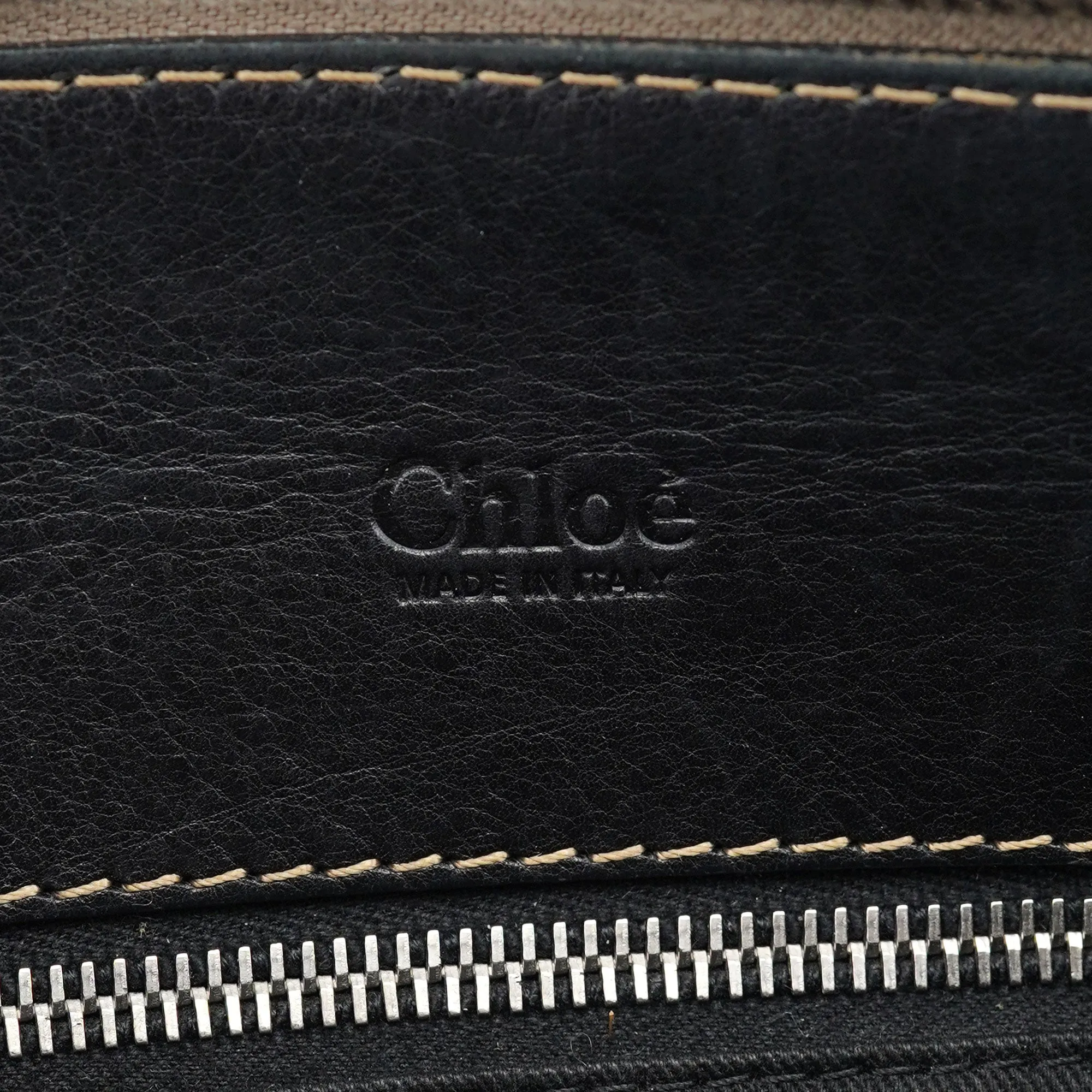Black Leather Edith 2-Way Tote Bag