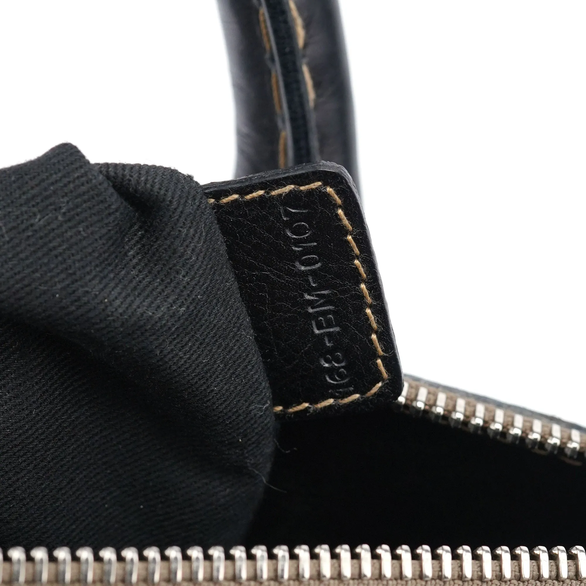 Black Leather Edith 2-Way Tote Bag