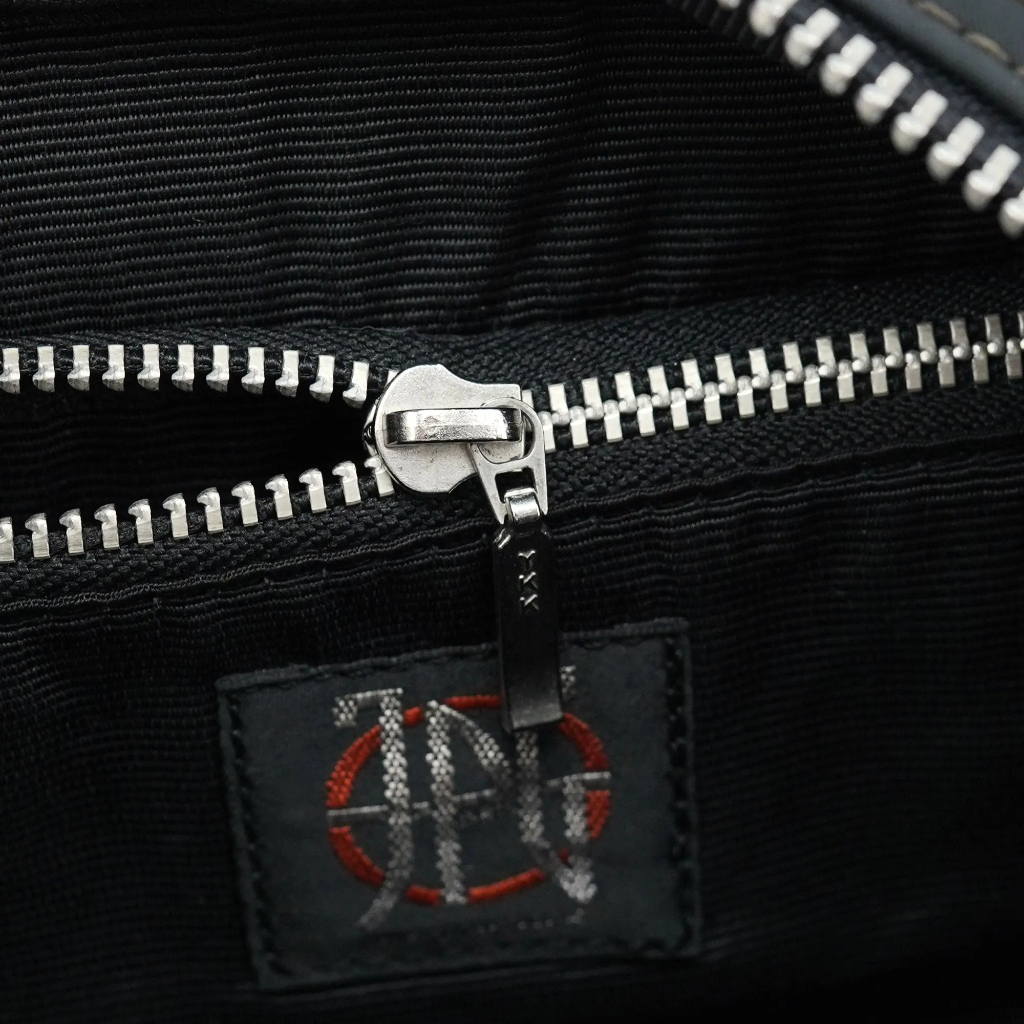 Black Nylon Pipe Frame Tote Bag