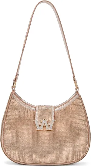 Bling Bling Rhinestone Crystals Evening Clutch Handbags for Women Sparkling Wedding Prom Party Club Purses (champagne)