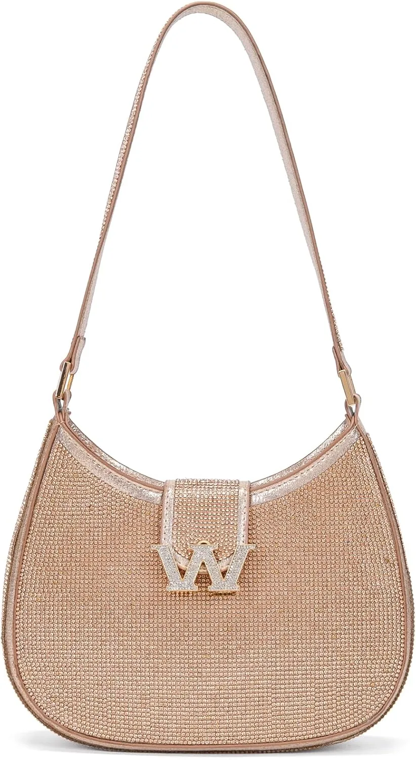 Bling Bling Rhinestone Crystals Evening Clutch Handbags for Women Sparkling Wedding Prom Party Club Purses (champagne)
