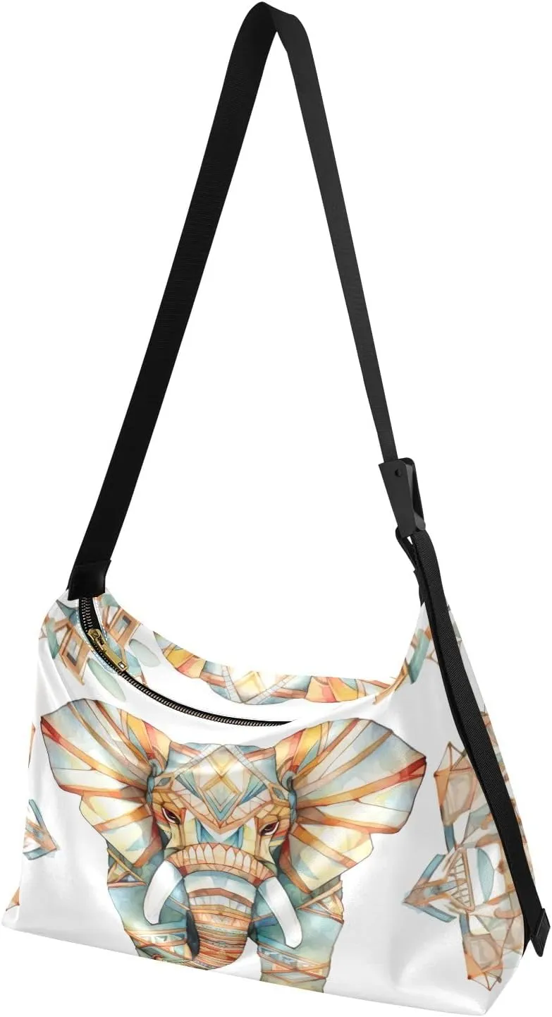 Blue Butterflies on White Woman Shoulder Bag, Vegan Crossbody Bag, Vegan Shoulder Bag