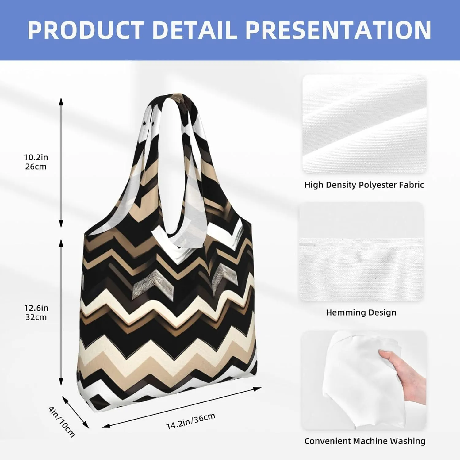 Blue Odonata Pattern Canvas Tote Bag Reusable Grocery Bag Canvas Shopping Bag For Mom Grandma