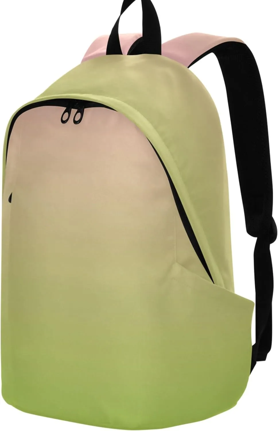 Blush Pink Green Gradient Casual Backpacks for Women Cute Casual Back to School Bookbag