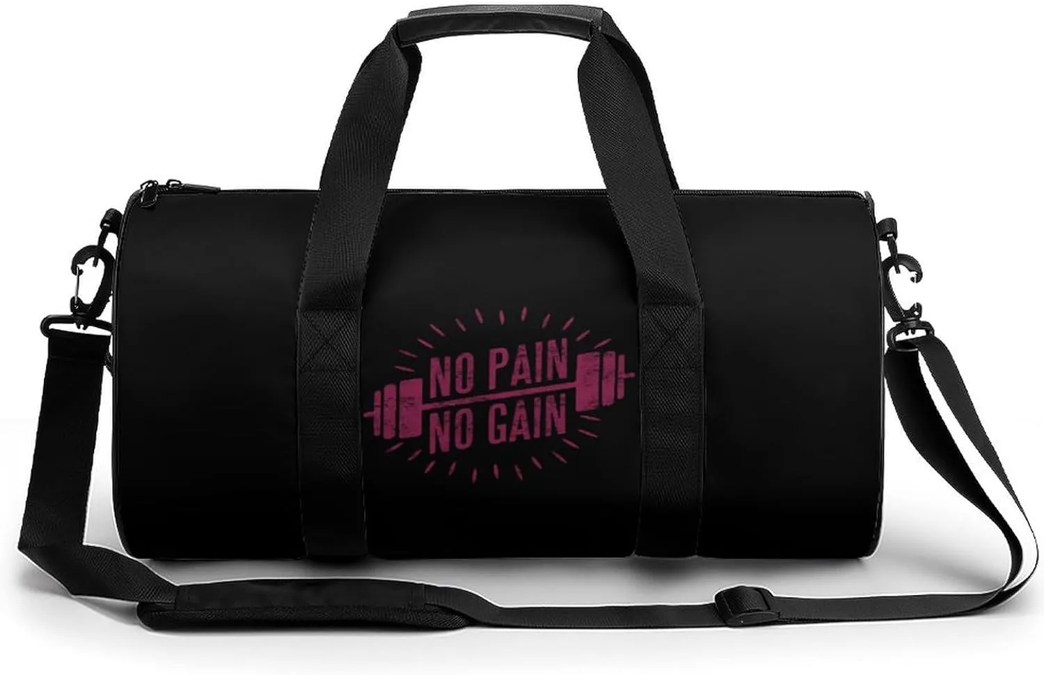 Body Building No Pain No Gain Gym Bag for Men Women Duffle Bags Travel Tote