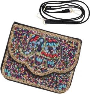 Bohemian Style Beaded Crossbody Bag for Women, Small Cell Phone Shoulder Bag, Cell Phone Wallet Purse, Adjustable Strap