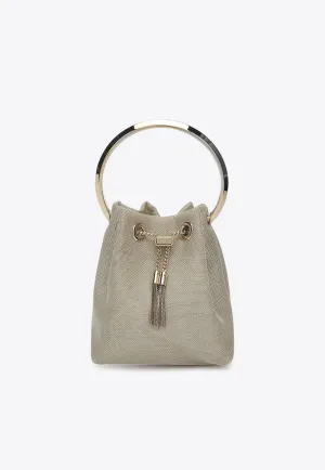 Bon Bon Metallic Mesh Bucket Bag