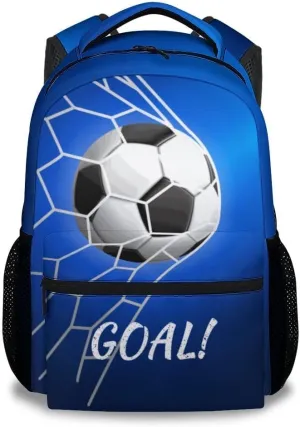 Boys Backpack - 17 Inch Cool Soccer Bookbag for Kids, Boys & Girls - Sports Theme Backpack for Elementary, Middle School