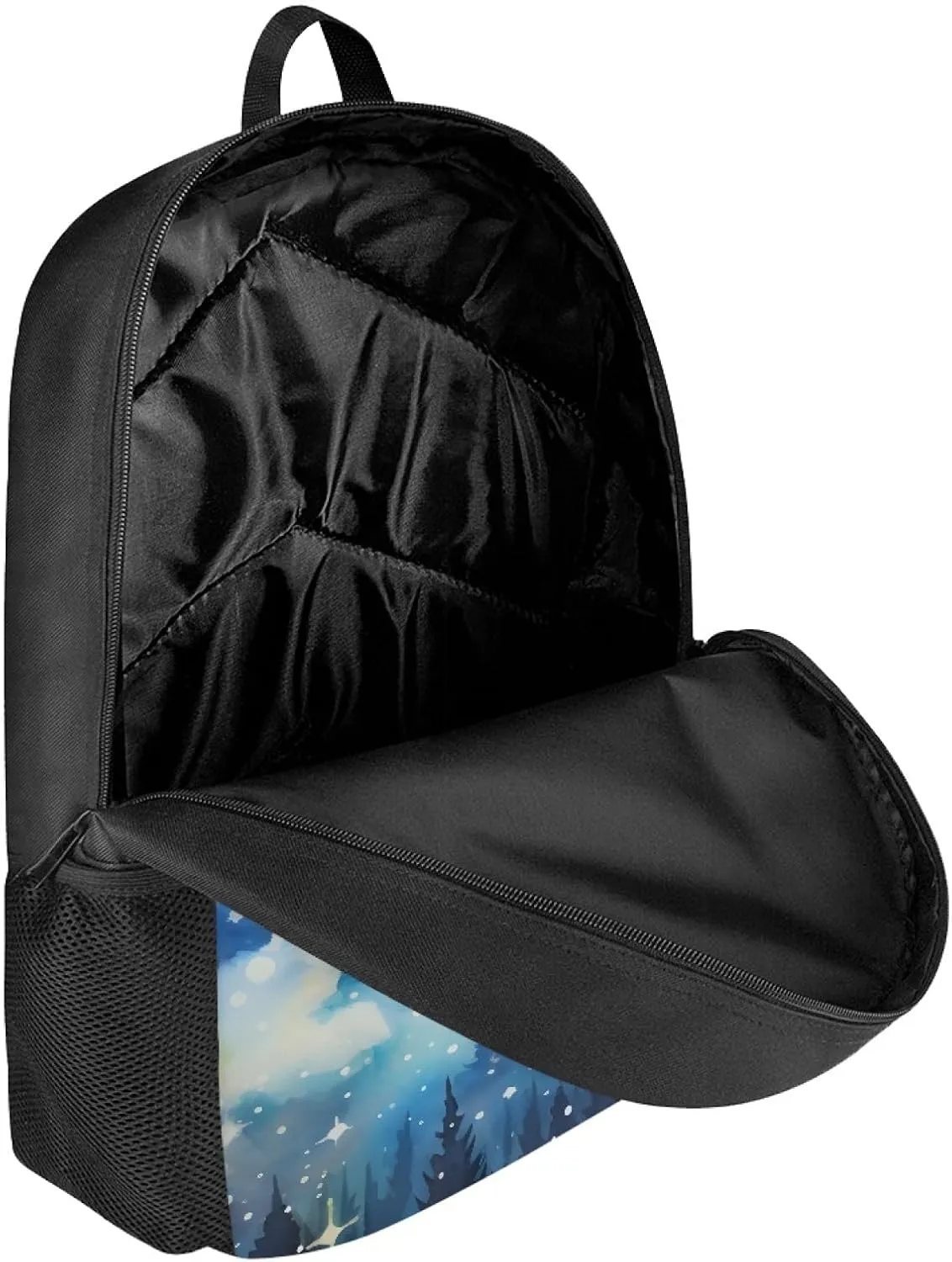 Boys Girls 3D Cool Fox Printed School Backpack Laptop Backpacks School Bag Daypack for Travel Casual,Blue Galaxy Horse