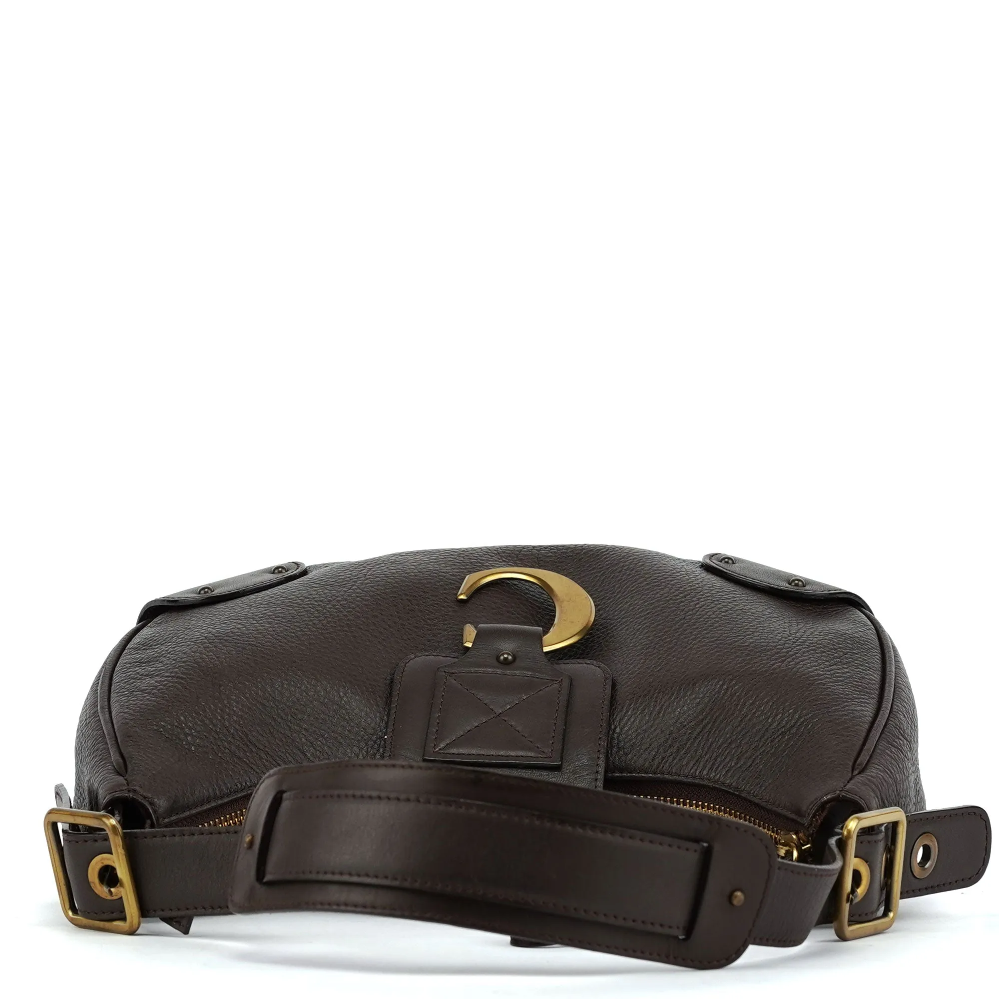 Brown Leather C Shoulder Bag