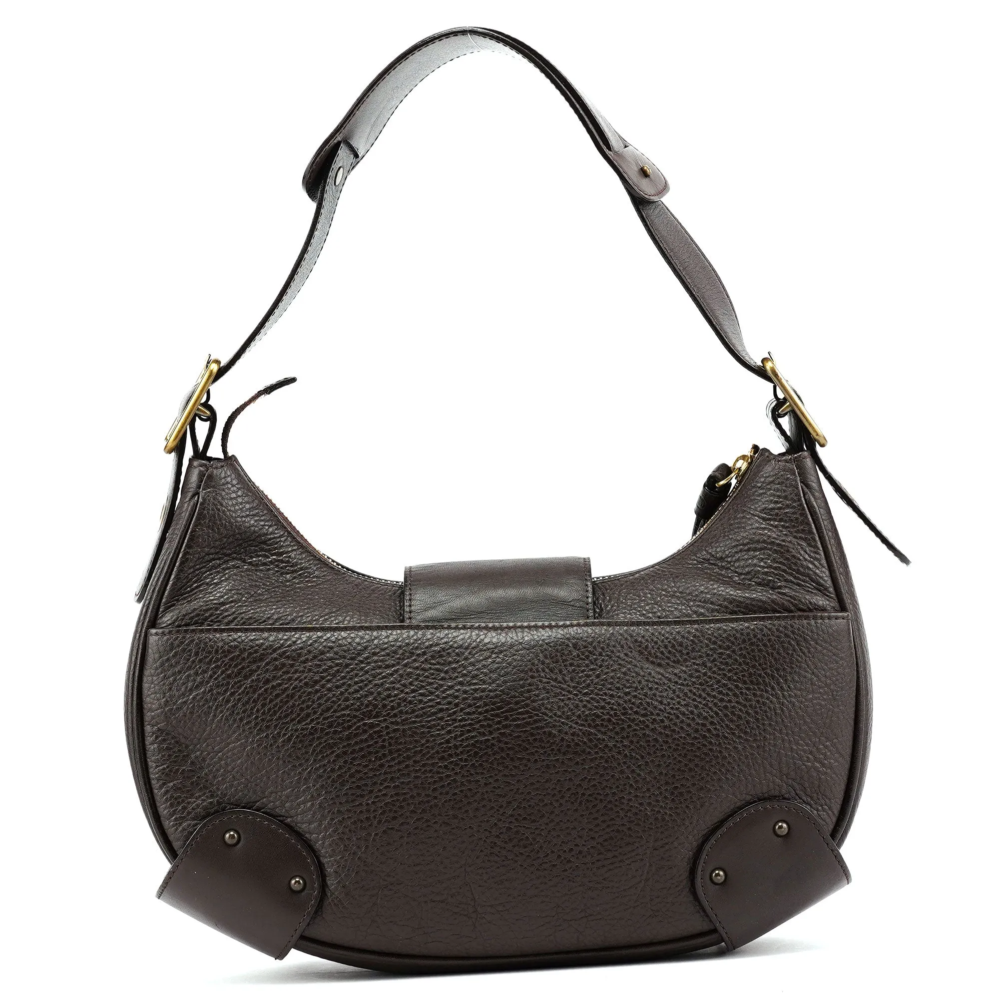 Brown Leather C Shoulder Bag