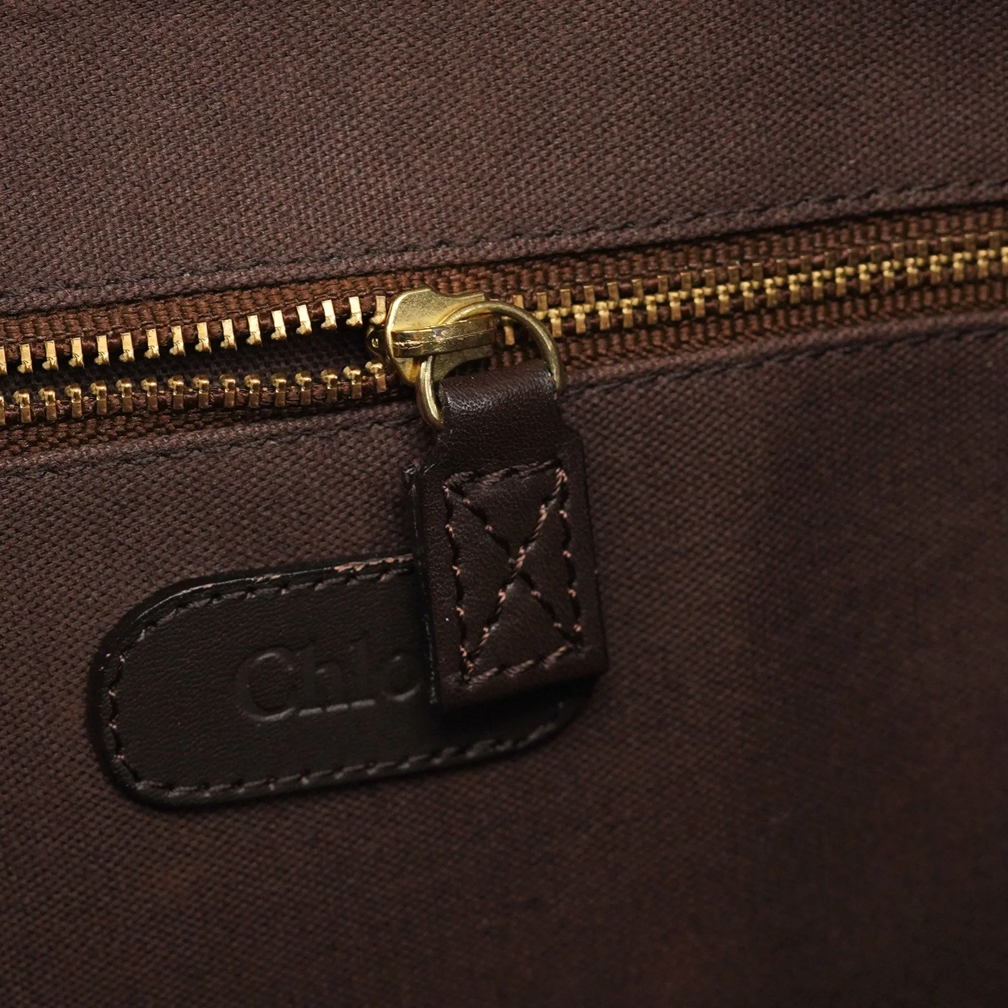 Brown Leather C Shoulder Bag