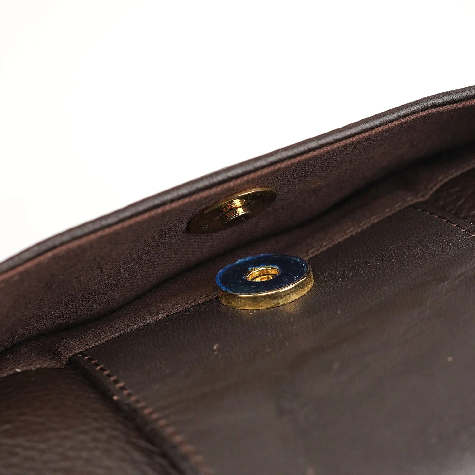 Brown Leather C Shoulder Bag